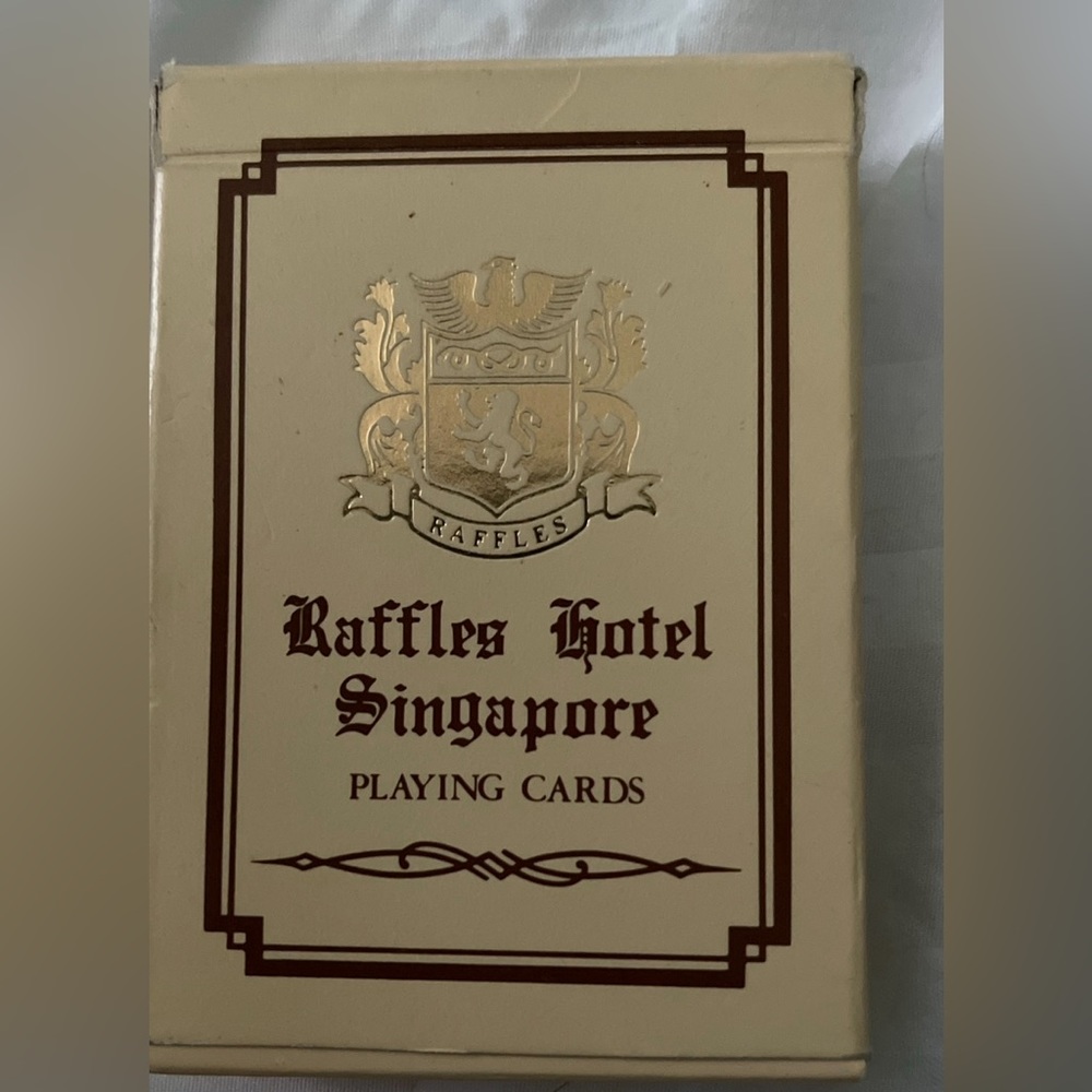 Vintage Deck Raffles Hotel Singapore Playing Cards Eph Advertise Collectible